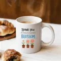 Tasse à café en céramique avec motif floral et texte inspirant comme cadeau d'enseignant. - 350ml / Style Souhait Floral (5)