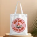 Vintage book lover printed canvas tote bag, aesthetic casual daily shoulder handbag. - Style 02