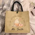 Jute-Tragetasche mit Kaffeemotiv, ideales personalisiertes Lehrergeschenk und tolle Tasche. - Stil 3