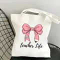Borsa shopper in tela stampata alla moda per uso quotidiano, viaggi, spiaggia e regali. - Creativo Rosa Stile 12 / 35x40cm