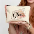 Trousse de maquillage en toile tendance avec imprimé palette, pochette zippée pour voyage. - Style Glow (16)