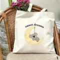 Cute koala canvas tote bag for travel, beach and daily use. Stylish casual shoulder bag. - Koala Style (9)