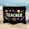 Make-up tasje voor leraren met leuke schoolmotieven voor dagelijkse organisatie - Stijl 7
