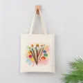 Bolso tote de lona con arte de pincel colorido y paleta, ideal para viajes y uso diario. - Estilo Pincel Colorido Y Paleta / 35*40cm