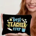 Lehrer Kosmetiktasche Bleistift Druck Reissverschluss Tasche Make-up Organizer Geschenk. - Stil 9