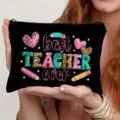 Lehrer Kosmetiktasche Make-up Tasche Federmäppchen mit bunter bester Lehrer Druck für Alltag. - Stil 5