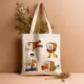 Suesse bedruckte Segeltuch Tragetasche fuer Reisen, modische Freizeittasche Damen. - Stil 9 / 35*40cm