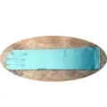 Light blue long satin gloves for women, elegant evening dress accessories, bridal party wear. - One Size / Cyan