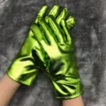 Gants vert métallisé brillants idéaux pour le cosplay et les accessoires de scène. - Taille unique / Vert