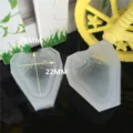 Strawberry silicone mold for UV resin clay crafts, transparent variant, size 29x22mm. - Style 2 Mirror / Translucent White