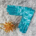 Gants en dentelle turquoise pour femmes, accessoires de mariage formels à motif floral d'été. - Taille unique / Cyan