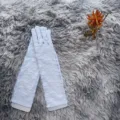 Gants en dentelle longue blanche pour femmes protection solaire d'été mariage mariée accessoires - Taille unique / Blanc