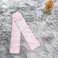 Gants en dentelle longue rose pour protection solaire, accessoires de mariée floraux délicats. - Taille unique / Rose