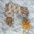 Gants de protection solaire en dentelle florale marron pour accessoires de mariage - Taille unique / Marron