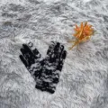 Élégants gants en dentelle noire pour femmes, motif floral transparent parfait pour l'été. - Taille unique / Noir