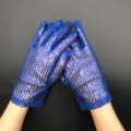 Gants en résille à sequins bleus pour spectacle de scène adulte, accessoires de costume, brillant. - Taille unique / Bleu