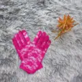 Gants en Dentelle Rose Vif Été Protection Solaire Fleurs Gants Courts Accessoires Mariage - Taille unique / Rose rouge