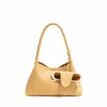 Borsa a Tracolla Intrecciata Gialla in Pelle PU Chic Borsa Sottobraccio con Accessorio Occhiali - Giallo