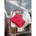 Donna rossa morbida pelle tracolla telefono borsa mini moda spalla borsa quotidiano stile - Rosso