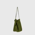 Borsa a tracolla minimalista verde da donna, grande borsa capiente per il lavoro quotidiano. - Verde