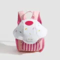 Süßer rosa Kinderrucksack, niedliches Pilzdesign, leichter Schulranzen für Kleinkinder. - Rosa