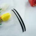 Black and white striped ribbon for gift wrapping, handmade DIY crafts and decoration. - 1cm Width * 25 Yards Roll, Approx 22m