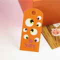 Halloween etichetta di carta pendente spaventosa occhi decorazione festa biglietto 50pz - Bulbo Oculare Grande / 50 Pezzi/Confezione (Stile 1)