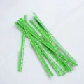 Green paper twist ties with especially for you text for gift packaging sealing details - 100 Pieces/Pack (10*0.4cm) / Green