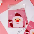 Weihnachten Weihnachtsmann rosa OPP selbstklebende Backen Kekse Verpackung Beutel 100St. - 100 Stück Packung (10x10+3 cm)
