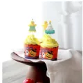 Variante de cápsulas para cupcakes y vela de Halloween, diseño calabaza y fantasma fiesta. - Estilo F (5*6*4.8cm) / 50 Piezas/Paquete