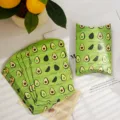 Korean INS style cute avocado printed paper pillow boxes for cookies, candy and gift packaging. - 14*9.5*2.8cm / Avocado