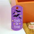 Etichetta viola di Halloween ciondolo con motivo pipistrello e stella per decorazione festa. - Pipistrello Stella / 50 Pezzi/Confezione (Stile 3)