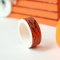 Halloween Washi Tape Black Bats Pattern Orange Decorative Tape for Journaling DIY Crafts - Large Bat