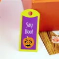 Halloween pumpkin paper tag hanging decoration message card for party supplies 50pcs - 50 Pieces/Pack (Style 6)