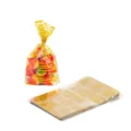 Transparent plastic baking food packaging bags featuring elegant gold stripes for cookies. - Gold Striped / 50 Sheets