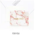 Marble vintage folded greeting card with envelope, elegant gold foil blessing card for gifts. - For You