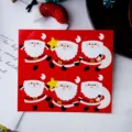 Christmas candy packaging paper cards featuring cute Santa Claus designs for holiday decor. - Style C Santa Claus (Price Per Sheet)