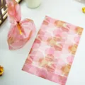 Bolsas de embalaje de alimentos rosadas de lunares y rayas con alambres para galletas. - Círculo Rosa / 50 Hojas