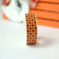 Halloween Washi Tape Variant, Orange Houndstooth Pattern, Decorative Tape 1.5cm 5m - Whirlwind