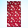 Natale Rosso Fiocco di Neve Borsa di Carta Piatta Snack Cottura Confezione Festa Regalo - Fiocco di neve / Prezzo per Singolo Sacchetto di Carta