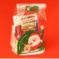 Weihnachten transparente Keks Brot Verpackung Beutel mit süssen Weihnachtsmann Karte Dekoration. - 50 Stk./Packung / Stil C