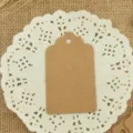 Blank craft paper tags with flower head shape, 7x4cm brown hang tags for gifts and baking. - 50 Sheets/Pack / Kraft Color