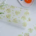 Close up of decorative wrapping paper with cute green tree print, ideal for gifts, candy and soap. - 100 Pieces/Pack / Green Tree