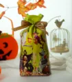Τσάντα καραμέλας Halloween συσκευασία δώρου με κορδέλα σχέδιο μάγισσα σκελετός πάρτι - Στυλ Ε / 50 Тмх με Корδέλα