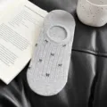 Breathable mesh low-cut boat socks for women with cute black bow decorations, perfect for summer. - One Size / Light Gray