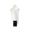 Men's white low-cut boat socks, lightweight summer breathable solid color athletic short socks. - One Size / White