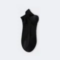 Herren schwarze kurze Knöchelsocken atmungsaktives Mesh sportlich lässig Alltag Komfort - Schwarz