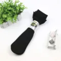 Men black summer thin breathable socks mercerized cotton anti-odor ankle tube new - 20 Pairs/Pack / Black