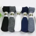 Men's summer ultra-thin breathable mercerized cotton mid-calf socks multi-color set - 20 Pairs/Pack / Black and White