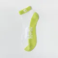 Sheer crystal short socks for women featuring cute daisy floral pattern and trendy design for summer. - One Size / Green